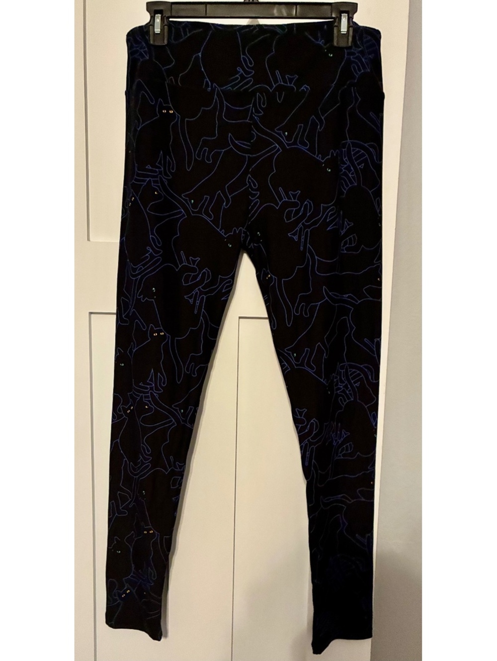 LuLaRoe Black Cat Leggings Size Tall & Curvy TC Halloween